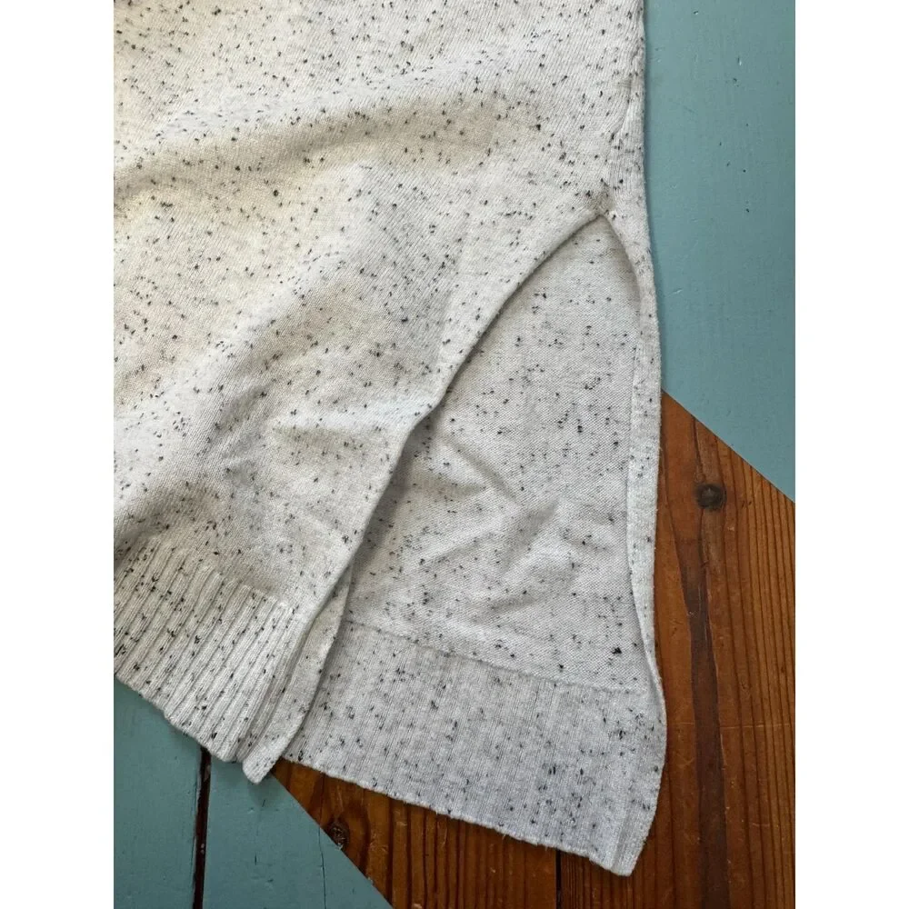 89th & Madison Long Cardigan Sweater XL Speckled Salt & Pepper Open Front Knit